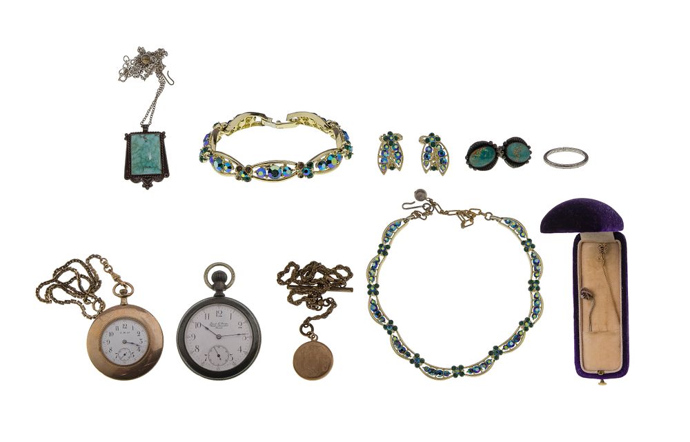 Lot 610: Platinum and Costume Jewelry Assortment