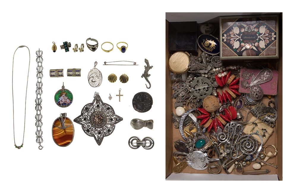 Lot 614: Gold, Silver and Fashion Jewelry Assortment