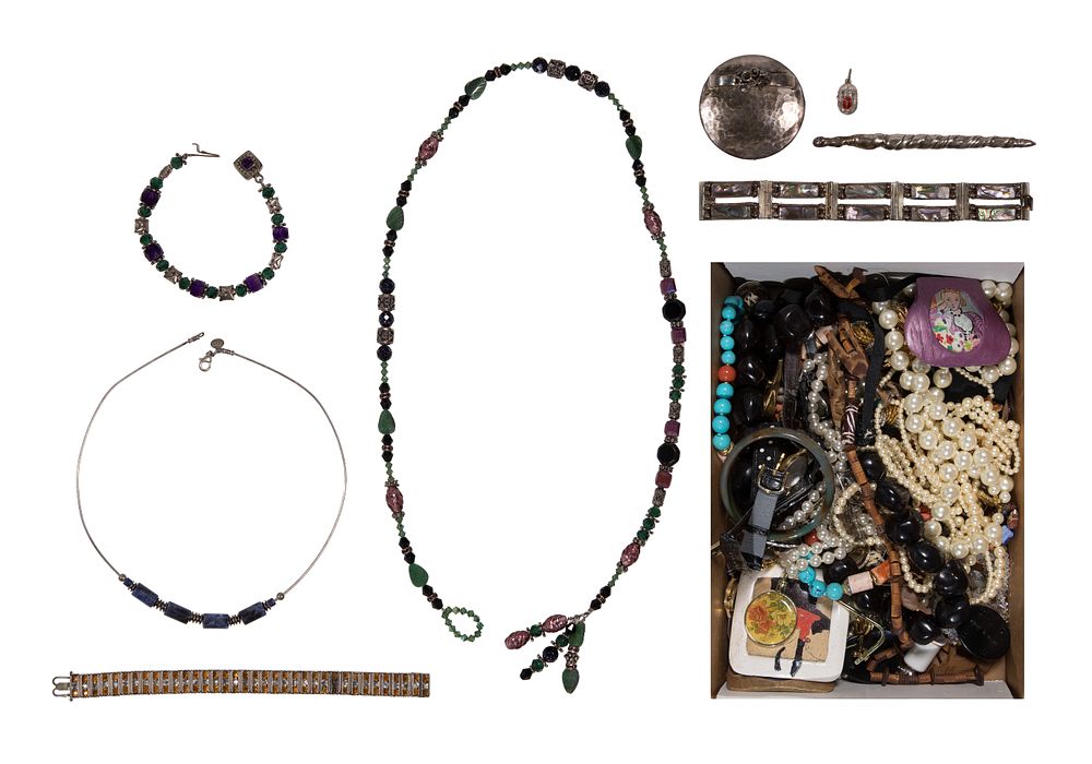 Lot 615: Sterling Silver and Costume Jewelry Assortment