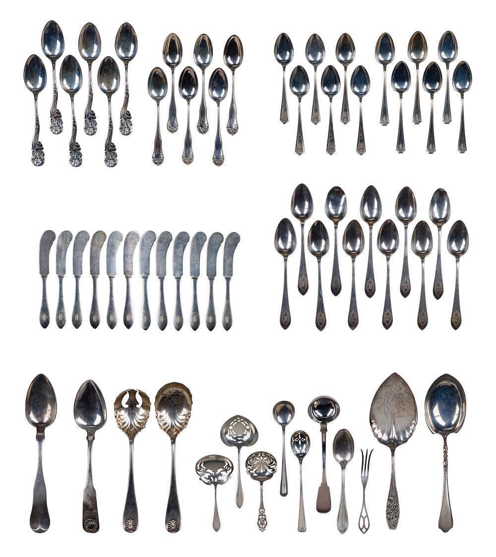 Lot 632: Sterling Silver Flatware Assortment