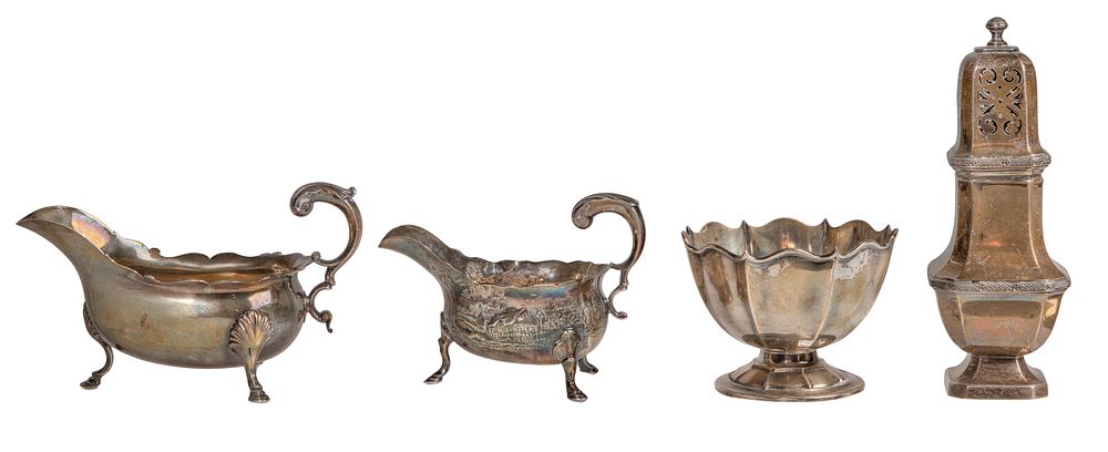 Lot 633: English Sterling Silver Hollowware Assortment
