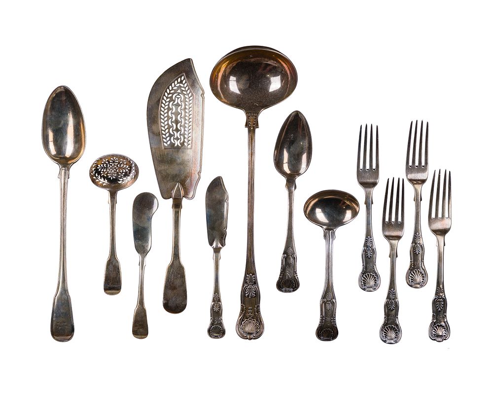 Lot 635: English Sterling Silver Utensil Assortment