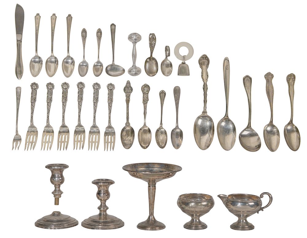 Lot 640: Sterling Silver Object Assortment