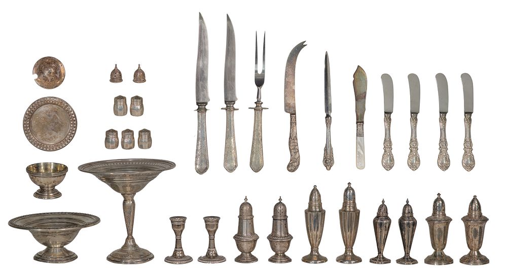 Lot 641: Sterling Silver Object Assortment
