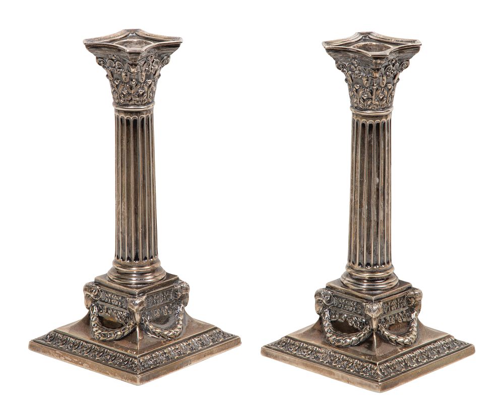 Lot 659: Martin, Hall & Co. Sterling Silver Candlesticks