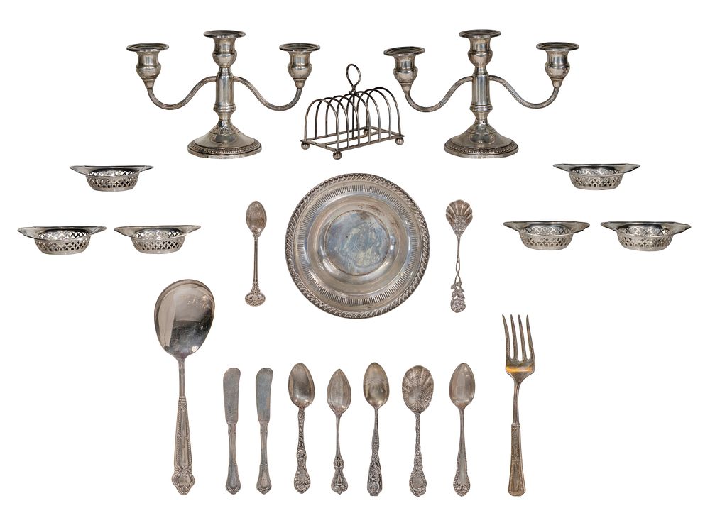 Lot 671: Sterling Silver Object Assortment