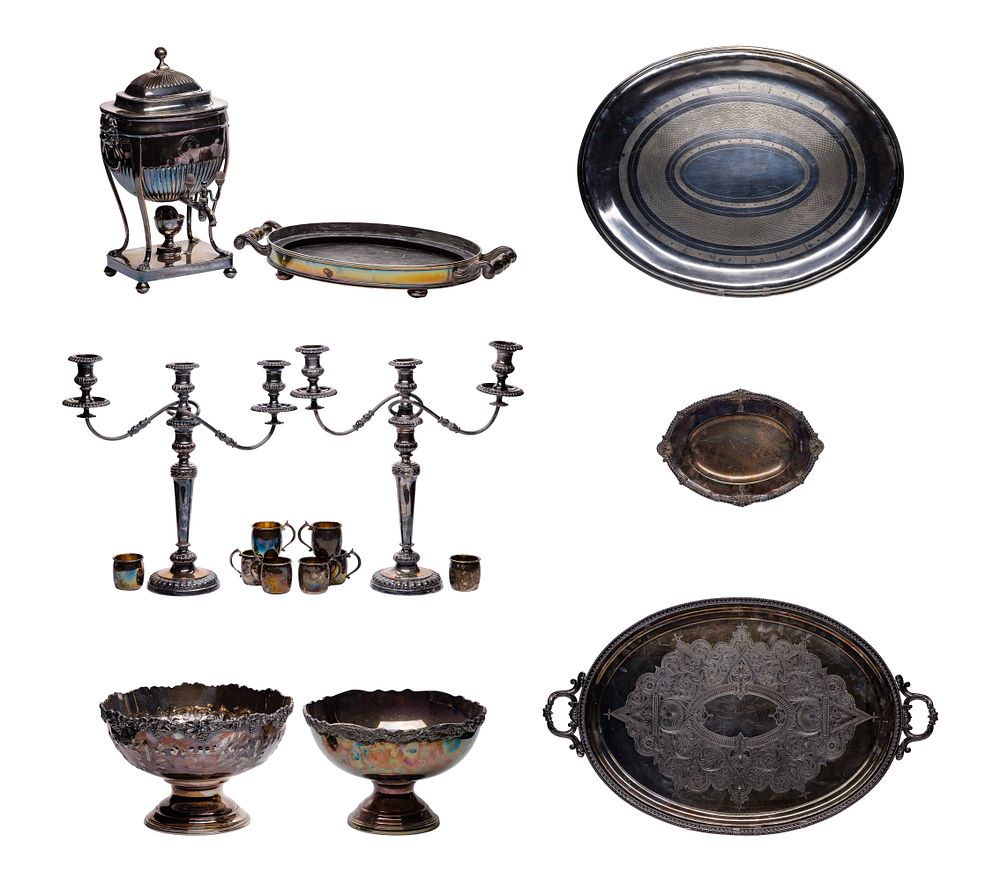 Lot 676: Silverplate Hollowware Assortment