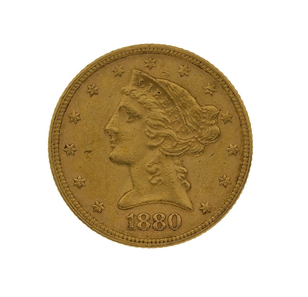 Lot 695: 1880 $5 Liberty Head Gold