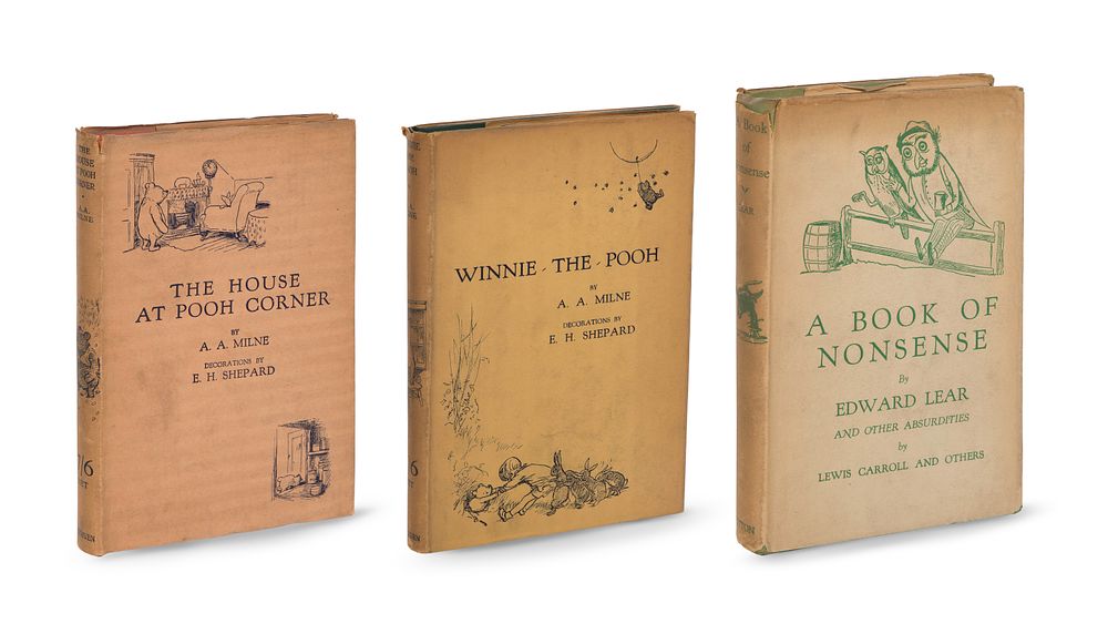 Lot 259: A. A. Milne 'Winnie the Pooh' and 'The House on Pooh Corner' First Edition Books