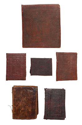 Ethiopian Coptic Illuminated Manuscript Assortment (6) items, all hand printed and illuminated 