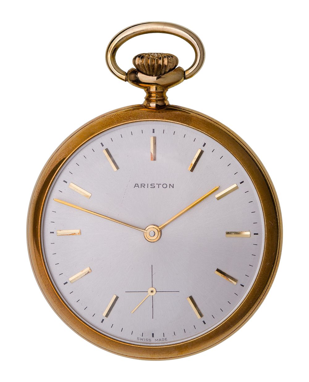 Lot 468: Ariston 14k Yellow Gold Open Face Pocket Watch