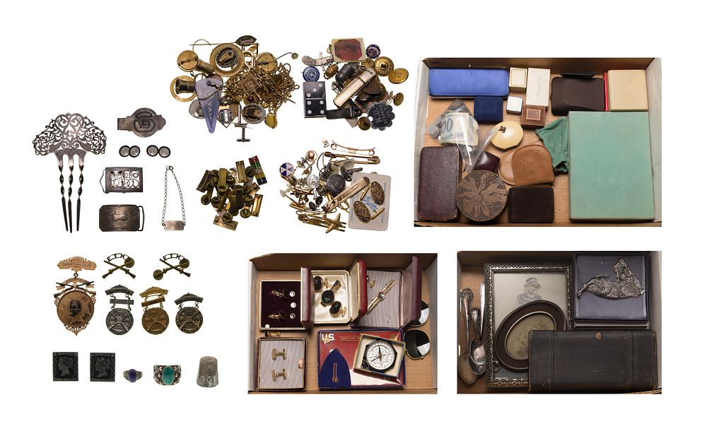 Lot 479: Sterling Silver and Costume Jewelry and Silverplate Assortment