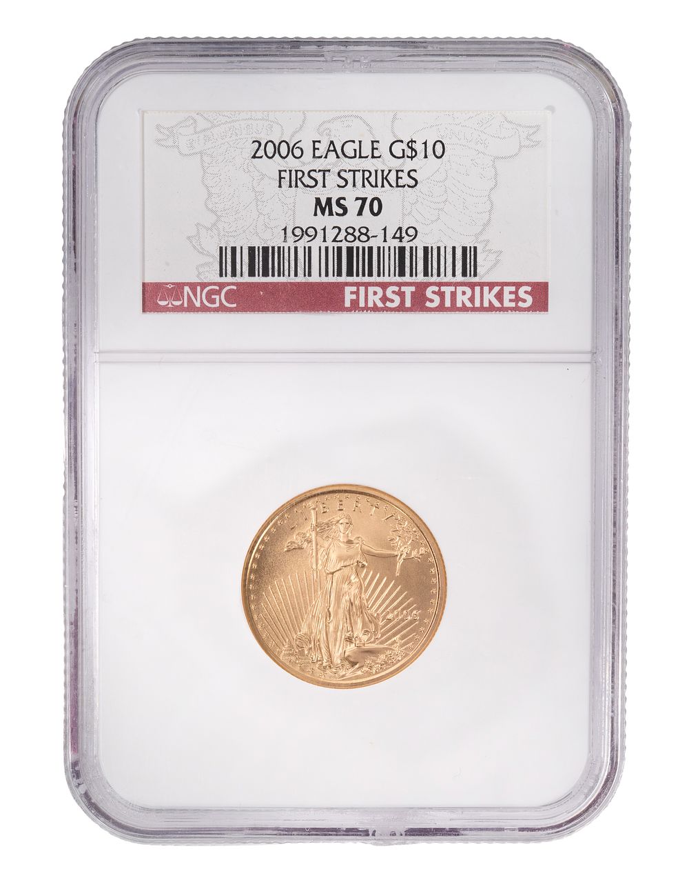 Lot 485: 2006 $10 Gold Eagle MS-70 First Strikes NGC