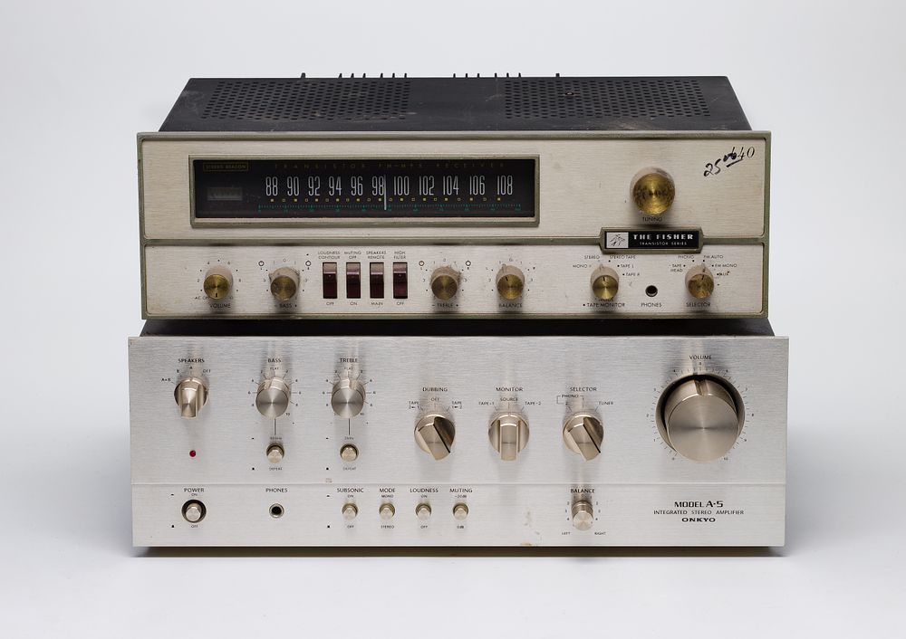 Lot 495: Onkyo and The Fisher Stereo Amplifiers