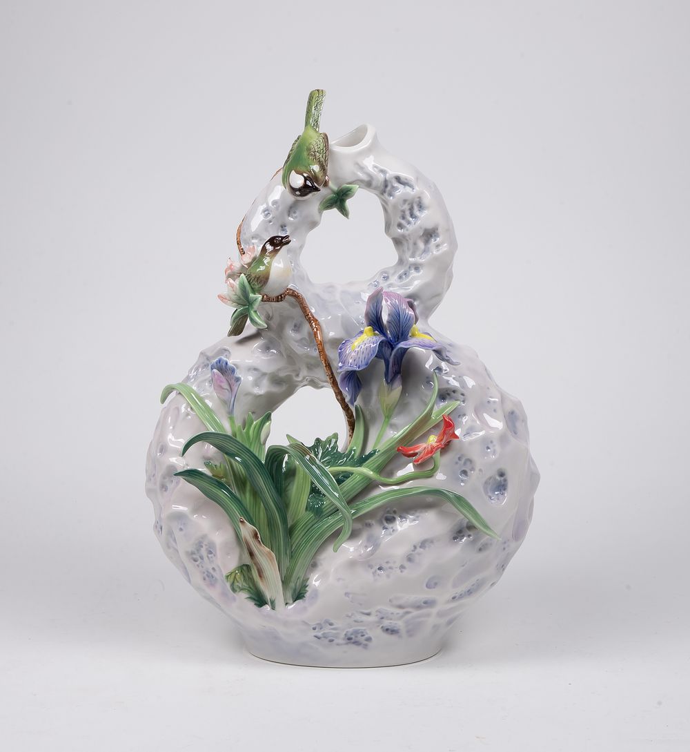 Lot 268: Franz Collection Iris Porcelain Vase