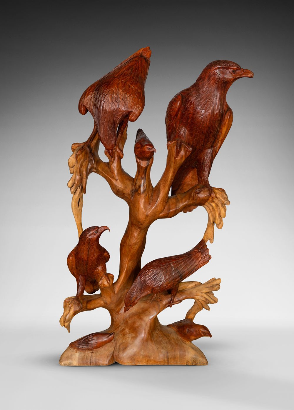 Lot 292: Carved Wood Eagle Sculpture