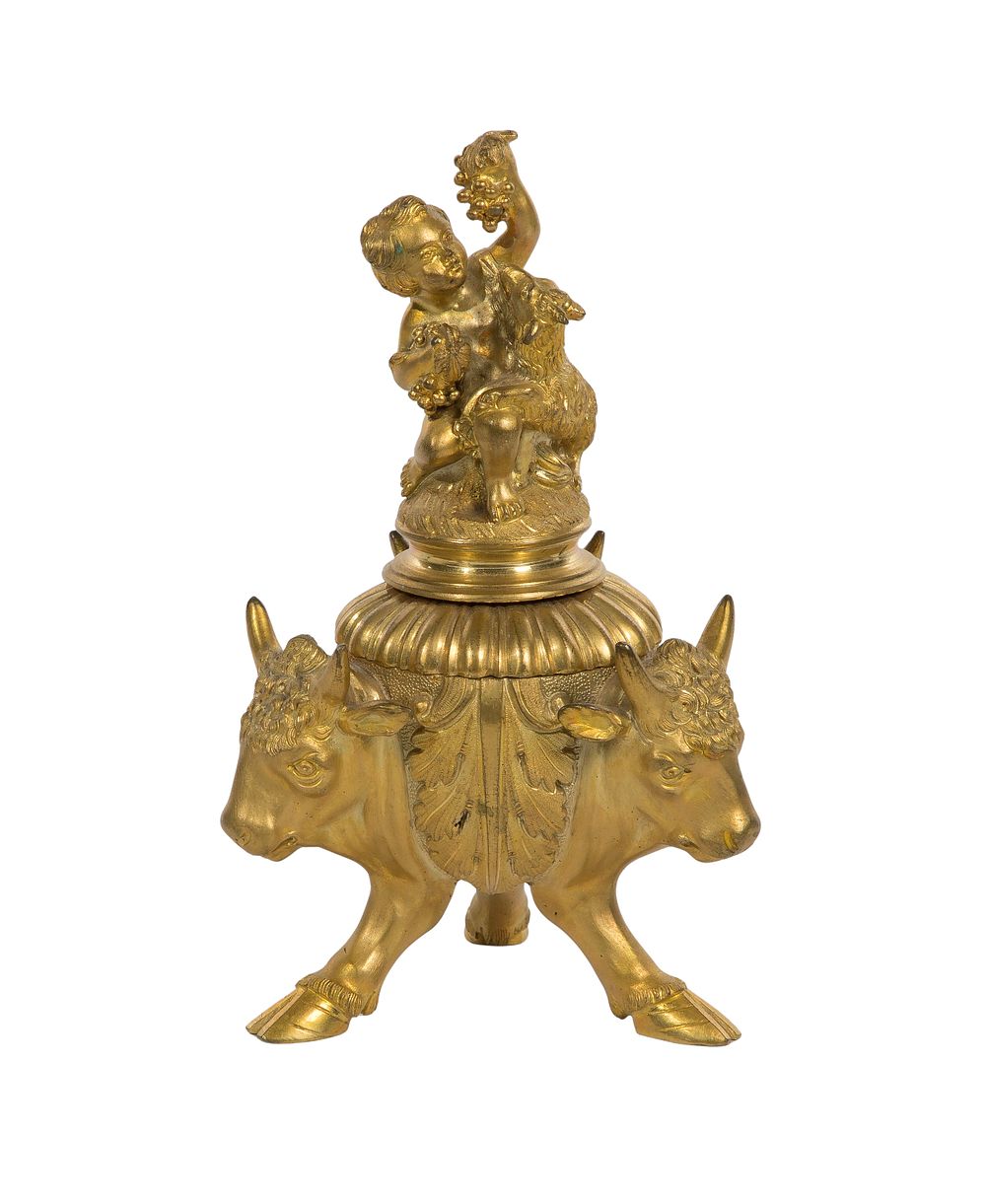Lot 298: Gilt Bronze Inkwell