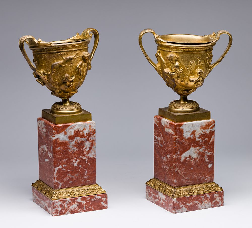 Lot 313: Neoclassical Style Bronze Tazzas