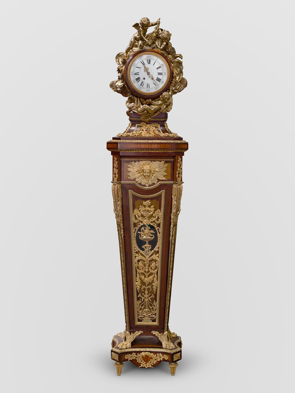 Lot 322: Louis XVI Style Mahogany Regulator Clock