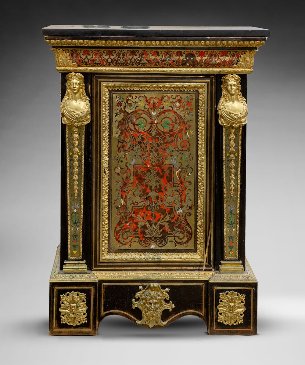 Lot 342: Napoleon III Style Gilt Bronze and Ebonized Boulle Cabinet