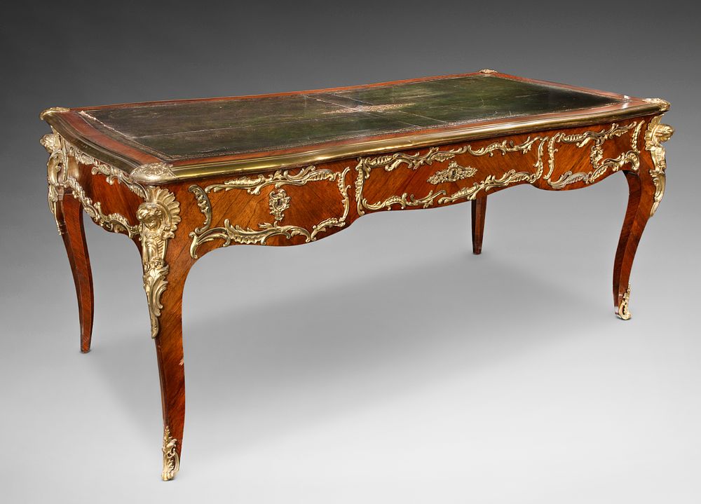 Lot 343: French Louis XV Style Ormolu Mounted Bureau Plat