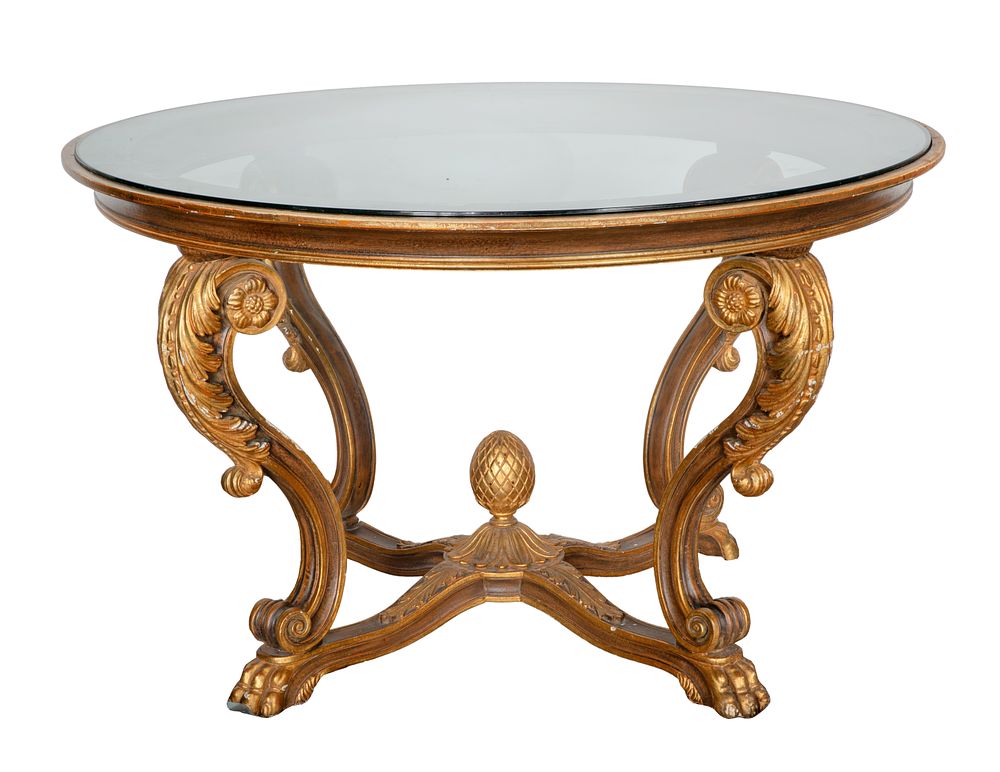 Lot 344: Amadeo Italian Giltwood Center Table