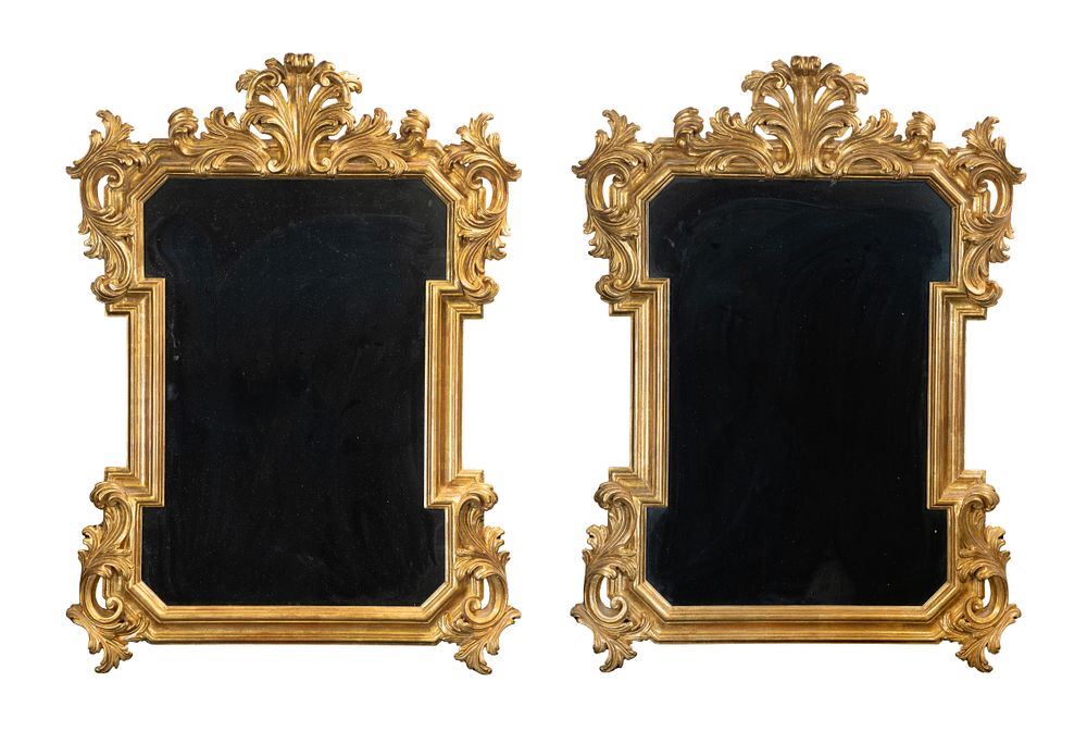 Lot 354: Italian Rococo Style Wall Mirrors