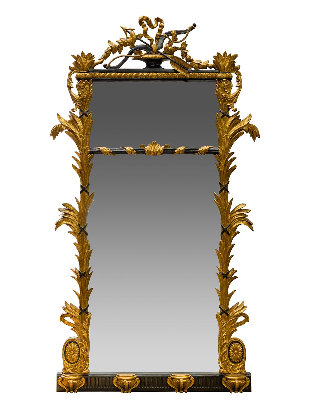 Lot 355: Attributed to William Switzer Chippendale Floor Mirror