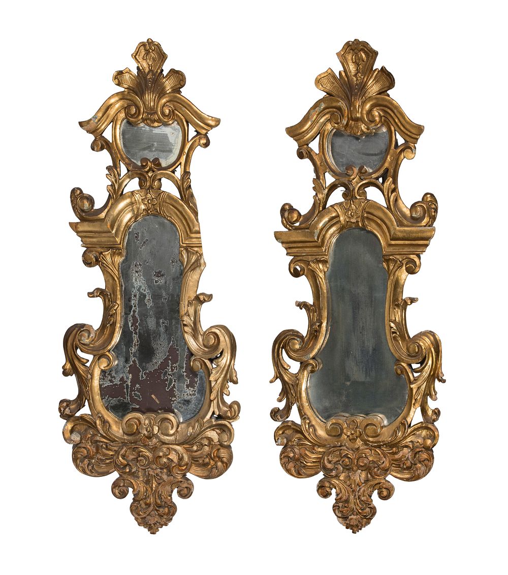 Lot 356: Italian Baroque Style Giltwood Mirrors
