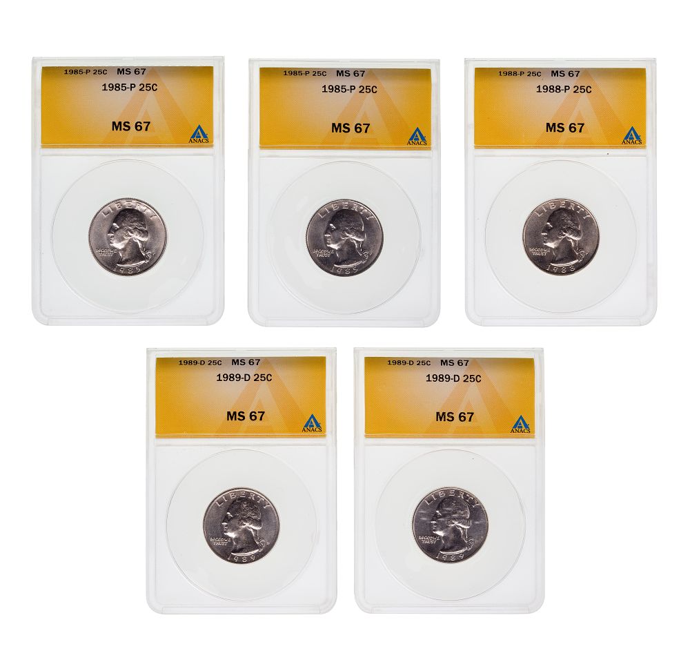 Lot 371: US 25c ANACS Assortment