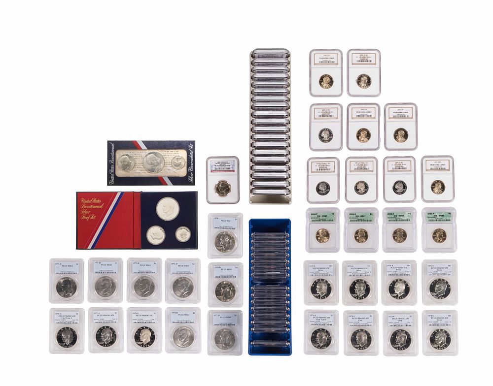 Lot 384: US $1 Coin NGC and PCGS Graded Assortment