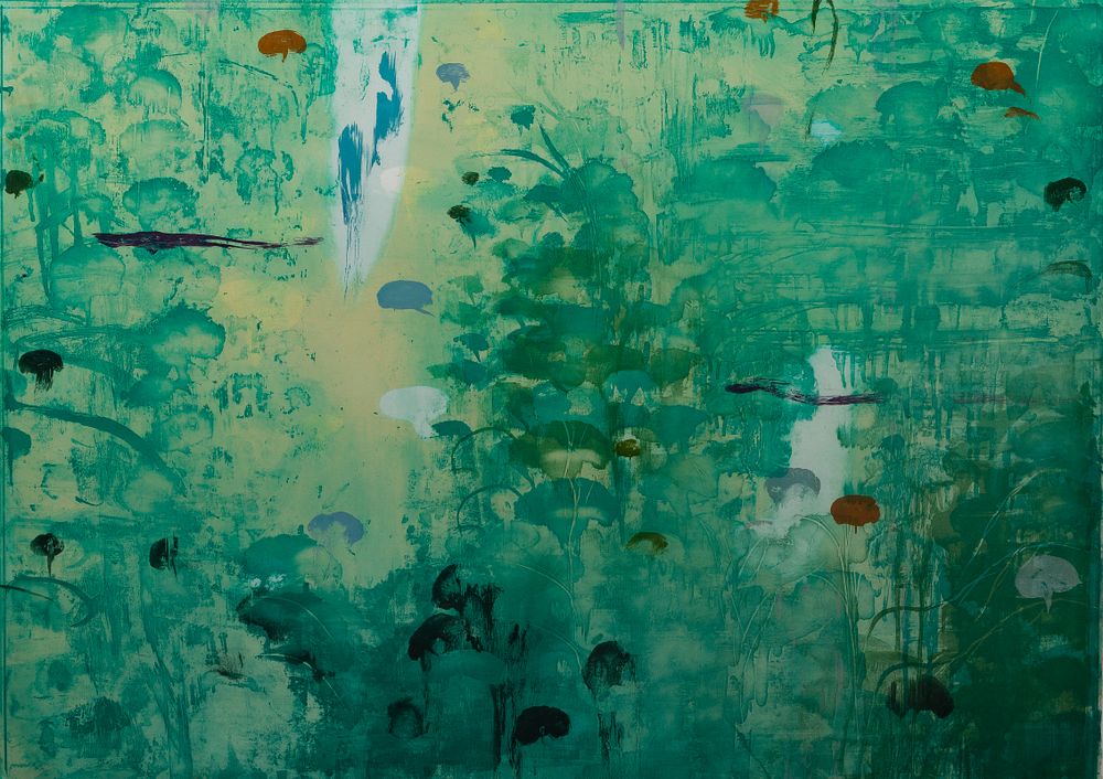 Lot 106: Michael Mazur (American, 1935-2009) 'Pond Edge (Hansen 31)' Mixed Media on Paper