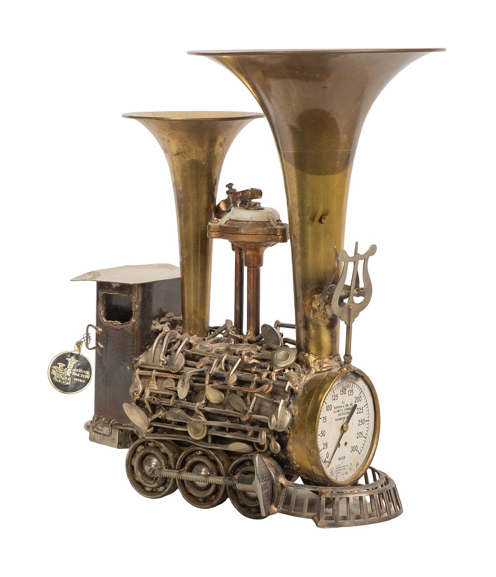 Lot 114: Sonny Dalton (American, 1933-2011) Steampunk Locomotive Sculpture