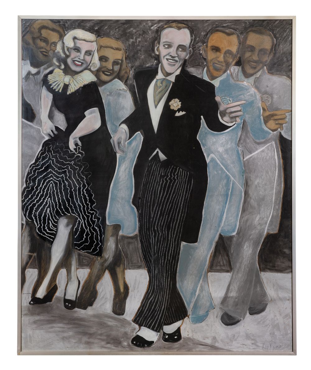 Lot 115: Montana Morrison (American, 1932-2009) 'Dancing in the Shadow' Oilstick on Board