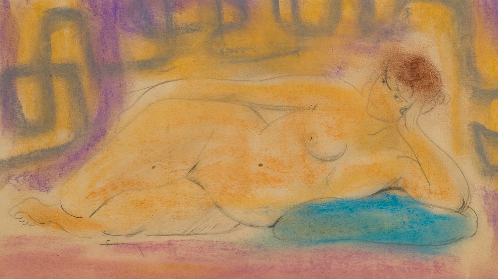 Lot 119: William Sanders Fanning (American, 1887-1986) 'Model' Pastel on Paper