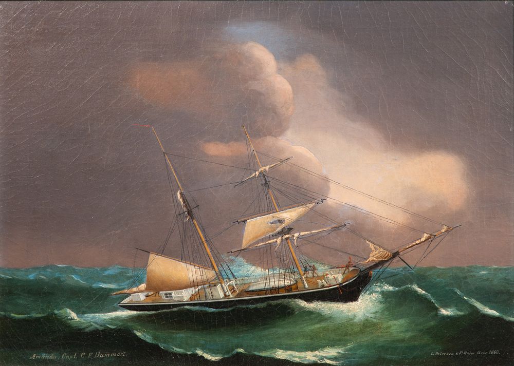 Lot 126: Peter Christian Holm (German, 1823-1888) and Lorenz Petersen (German, 1803-1870) Oil on Canvas