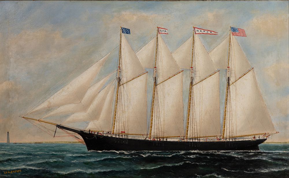 Lot 127: Solon Francis Montecello Badger (American, 1873-1919) 'Merom' Oil on Board