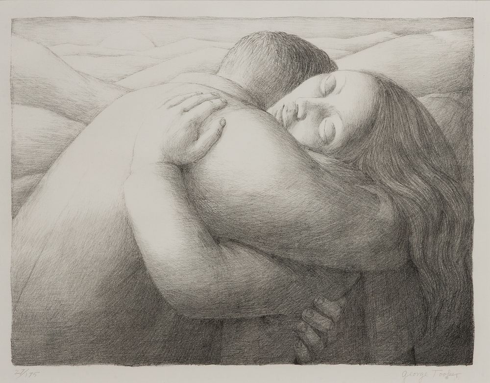 Lot 134: George Tooker (American, 1920-2011) 'Lovers' Lithograph