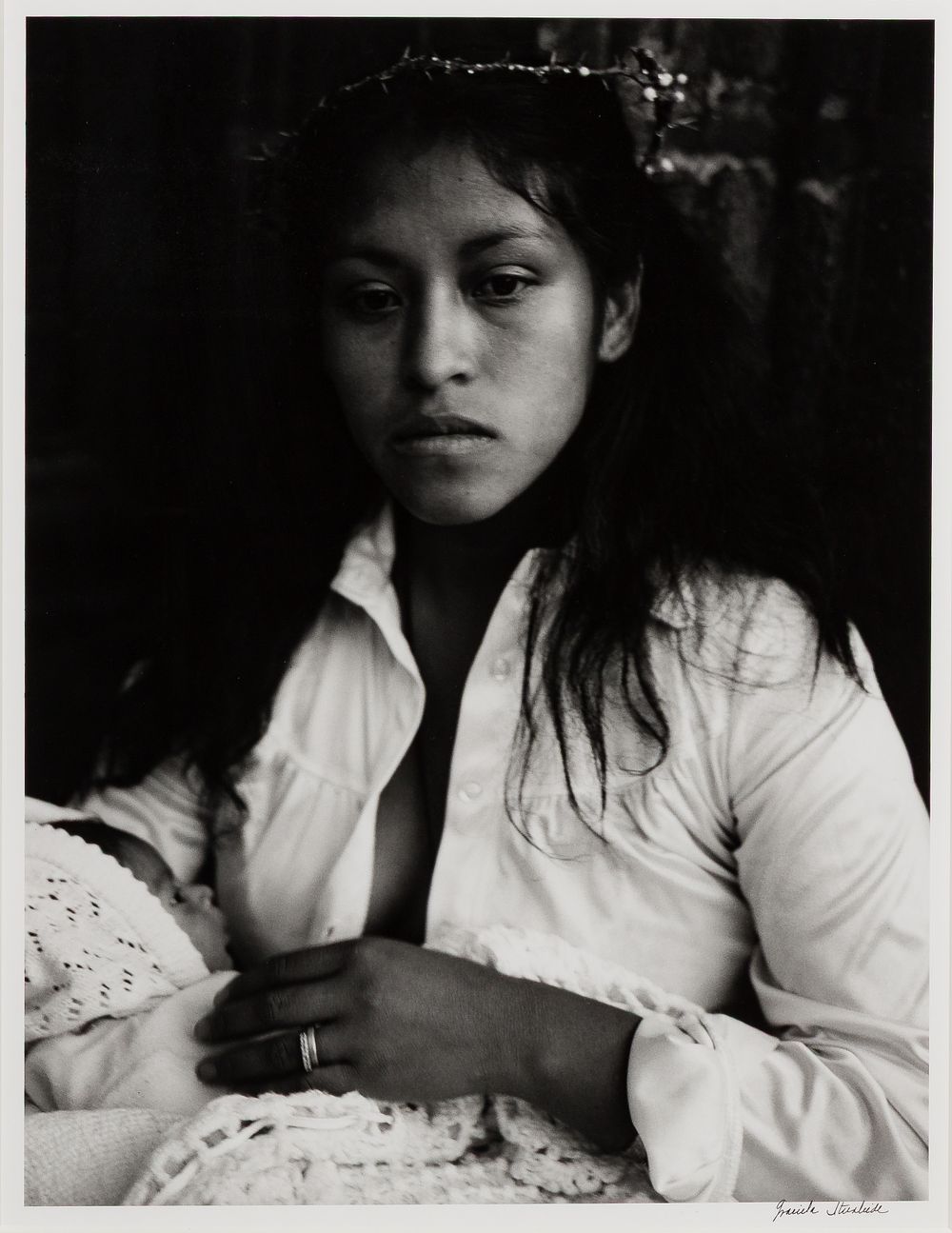 Lot 180: Graciela Iturbide (Mexican, b.1942) 'Madonna, Mexico D.F.' Gelatin Silver Print