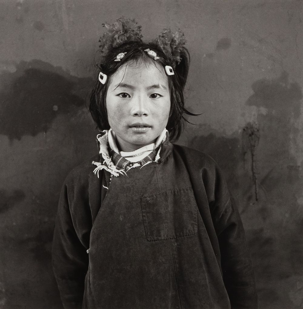 Lot 182: Larry K. Snider (American, b.1938) 'Tibetan Girl' Archival Inkjet Print