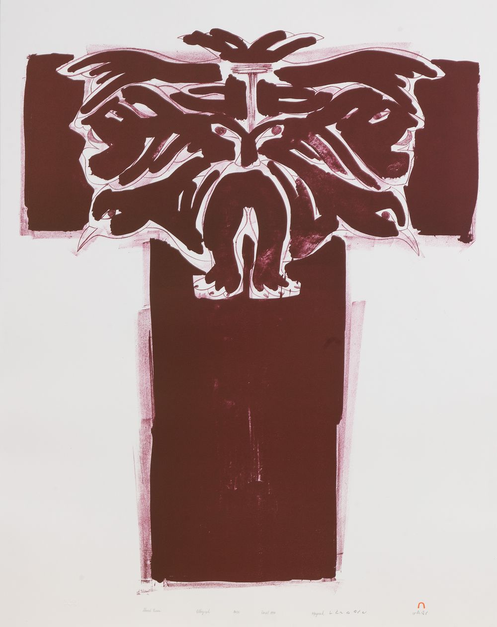 Lot 186: Mayoreak Ashoona (Inuit, b.1946) 'Shared Vision' Lithograph