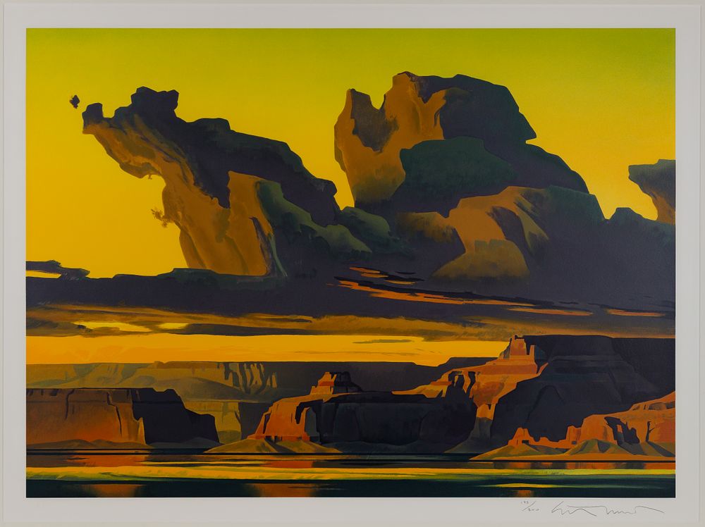 Lot 195: Ed Mell (American, 1942-2024) 'Golden Light, Lake Powell' Lithograph
