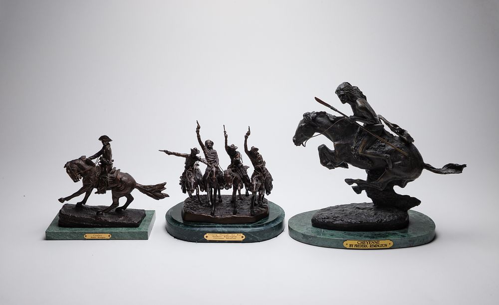 Lot 223: After Frederic Remington (American, 1861-1909) Bronze Sculptures