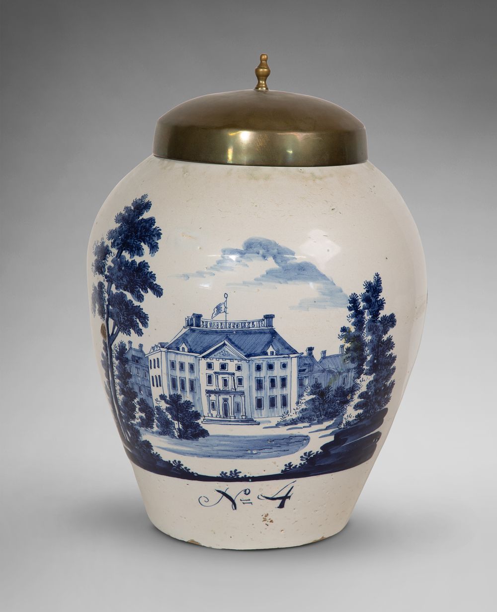 Lot 226: Delft Earthenware Tobacco Jar