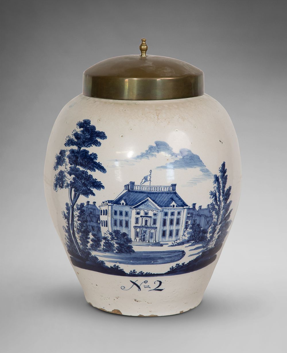 Lot 227: Delft Earthenware Tobacco Jar