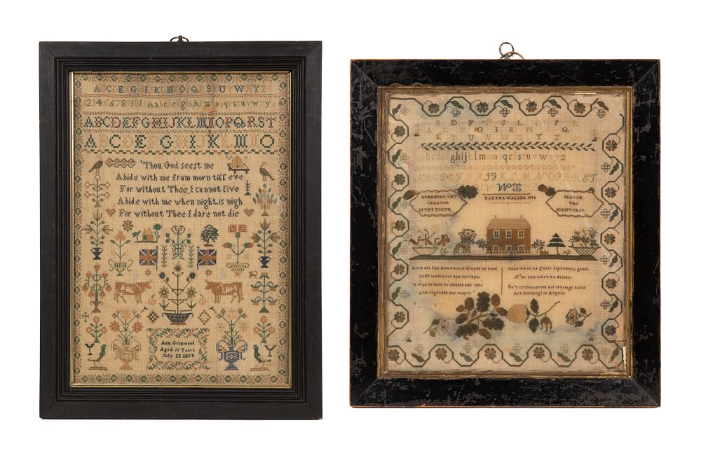 Lot 270: 19th Century Embroidered Samplers