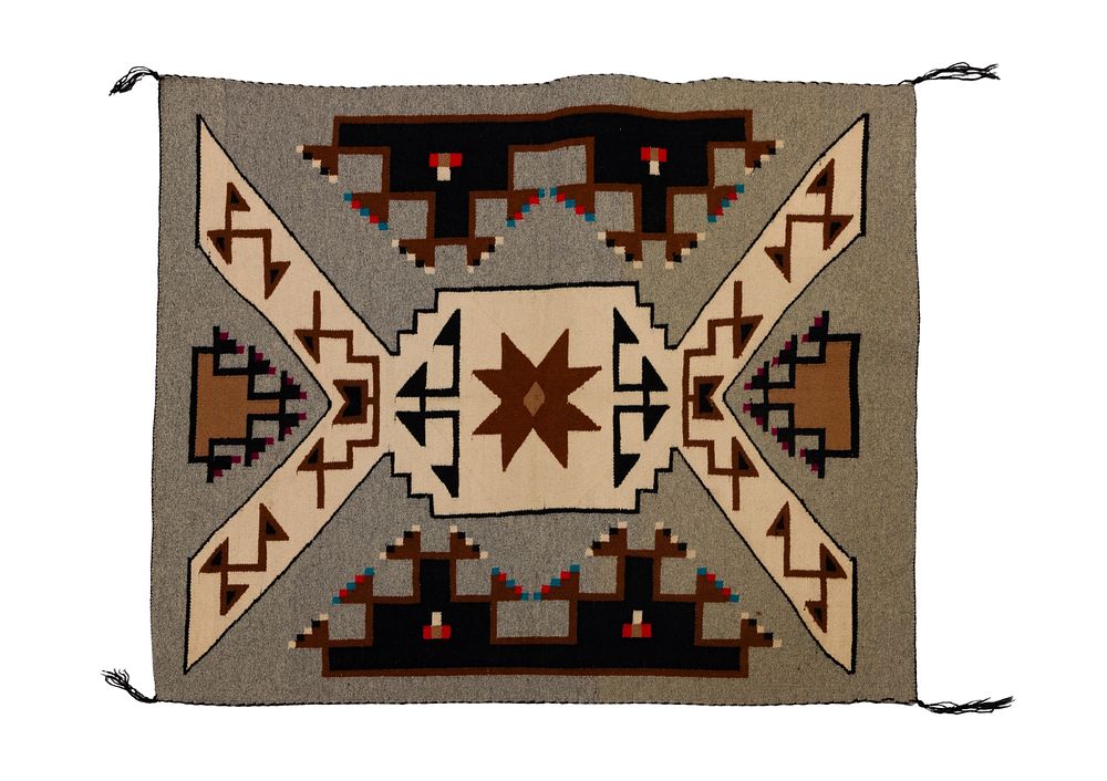 Lot 291: Navajo (Dine) Bisti Storm Wool Rug / Tapestry