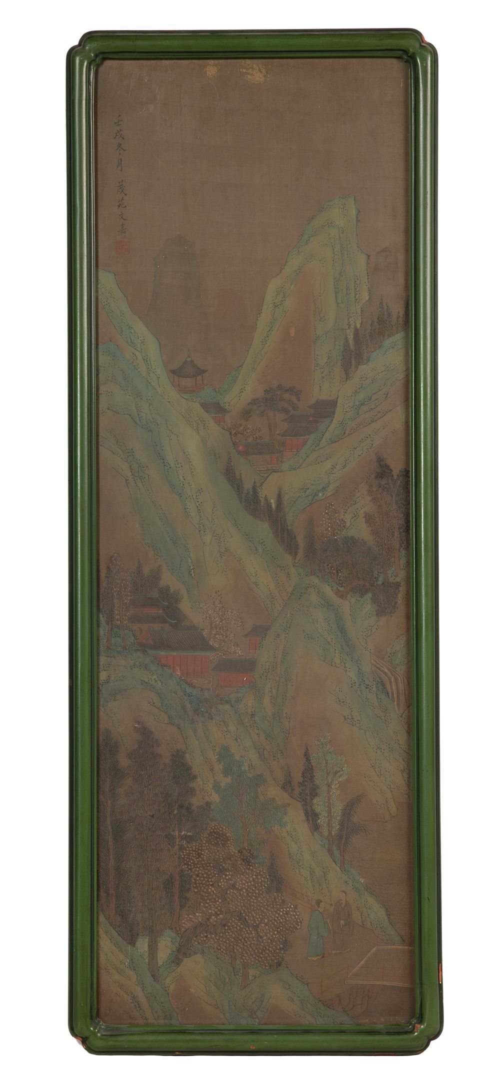 Lot 296: Style of Wen Jia (Chinese, 1501-1583) Landscape Painting on Silk