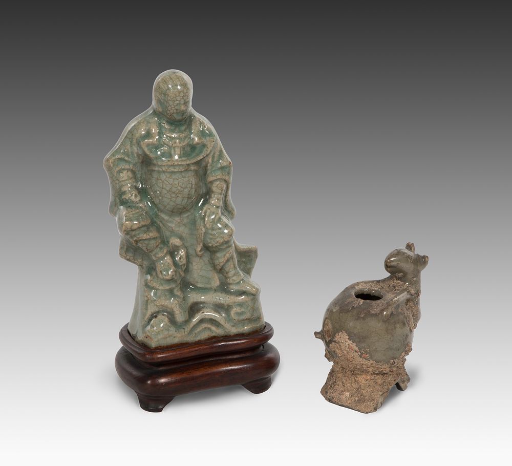 Lot 297: Chinese Ming Style Celadon Figures