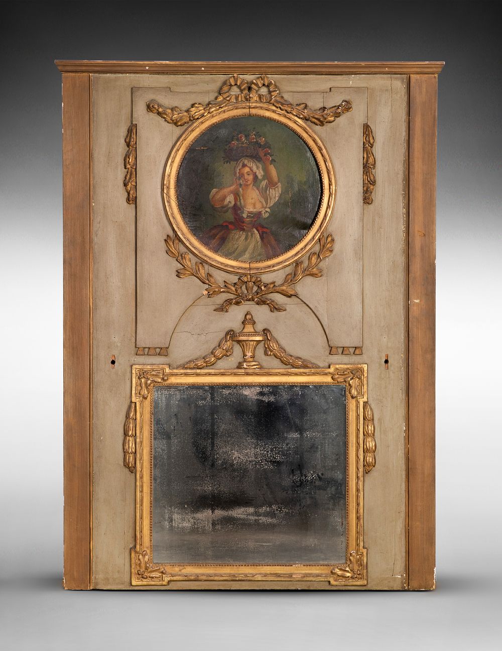 Lot 326: French Trumeau Mirror